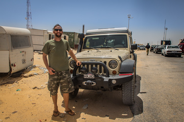 Dan and the Jeep in Morocco