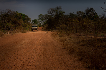 Dirt road immediately after the border into Burkina Faso