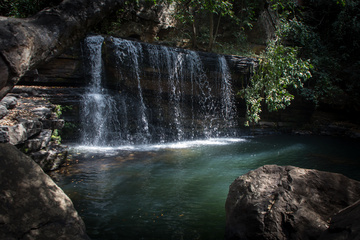 The lower, sacred falls.