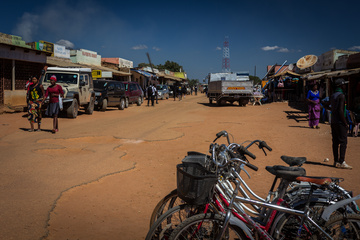A typical rural Zambian town with everything we need to re-supply