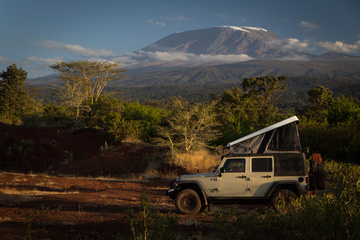 My wild camp on the Northern side of Kilimanjaro